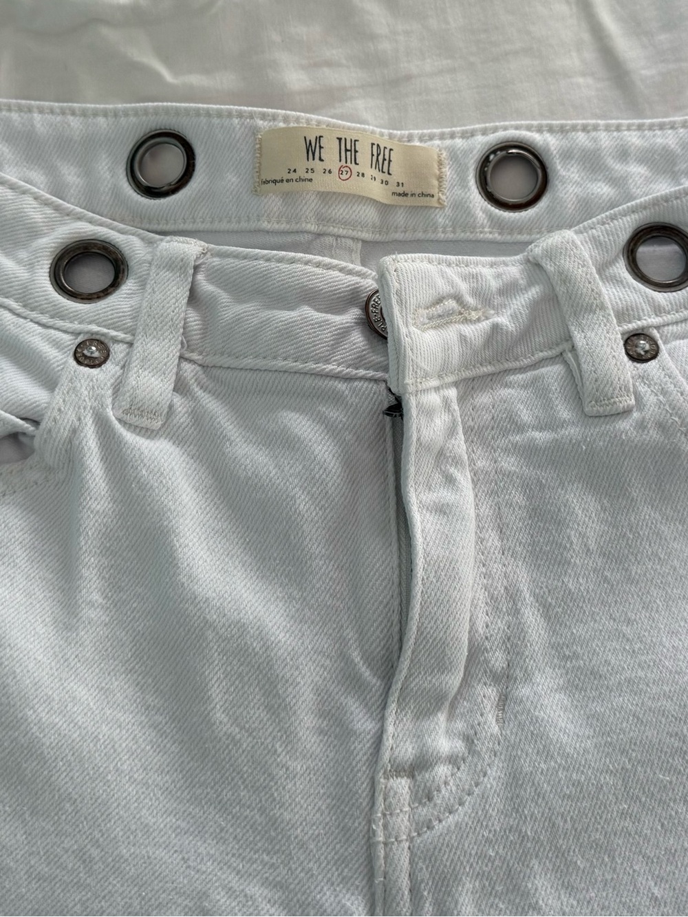 White Flared Jeans/ Free People